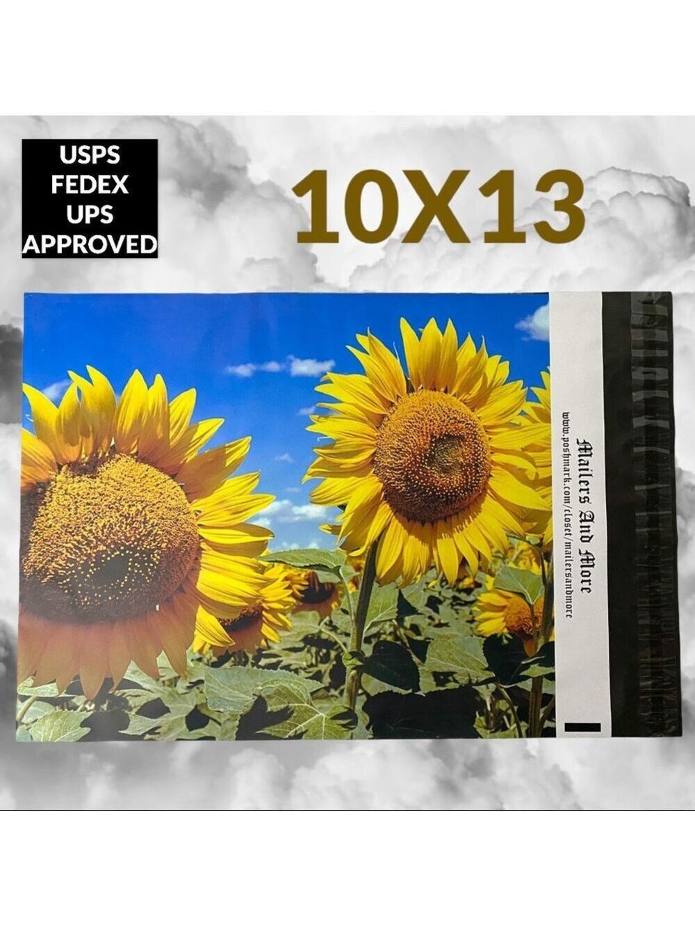 25 10X13 Poly Mailers Sunflower, Shipping Envelopes PRICE IS FIRM Fall - Picture 11 of 12